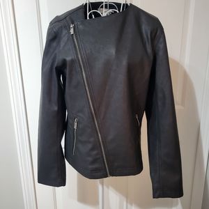 Know Rose faux leather  moto jacket NWOT small